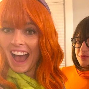 Daphne red orange wig